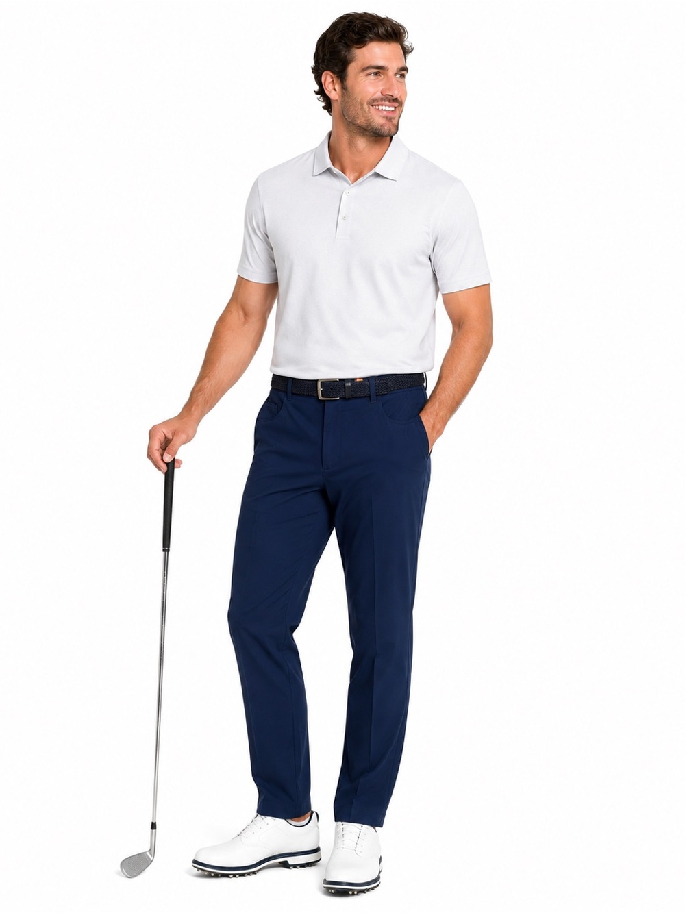 PUMA Golf Jackpot 5 Pocket Mens 36x32 Peacoat Navy Stretch Performance Golf Pant